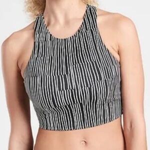 Athleta Black and White Women's Swim Conscious Crop Top size small